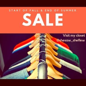 Fall and end of Summer Sale